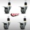 Service Caster 3'' SS Gray Poly Swivel 1-7/8'' Expanding Stem Caster Set Total Lock Brake, 4PK SCC-SSEXTTL20S314-PPUB-178-4 - alternate 3